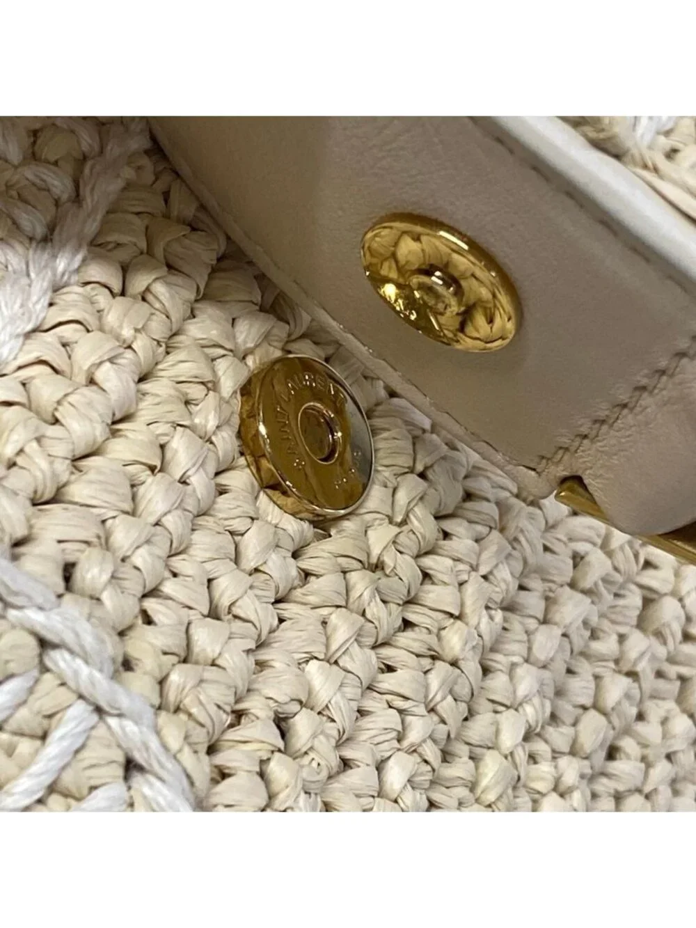 Saint Laurent Paris Handbag Baby Downtown Cabas Ivory Leather